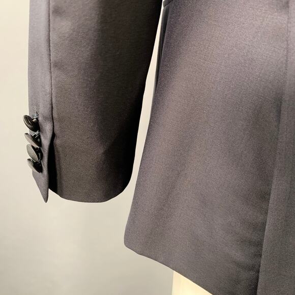 BRIONI Size 40 Regular Navy Black Two Toned Wool Peak Lapel Sport Coat - Picture 5 of 9